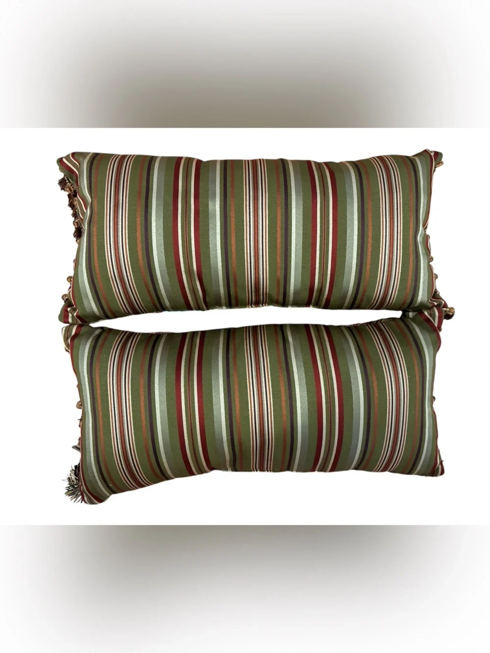Decorative Paisley Medallion Throw Pillows - Green & Rust